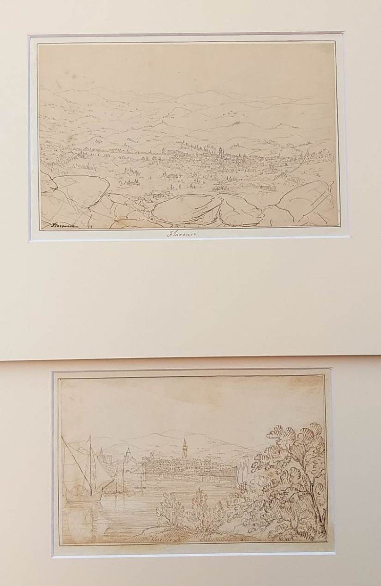Due Vedute di Firenze -  Disegni - XIX secolo