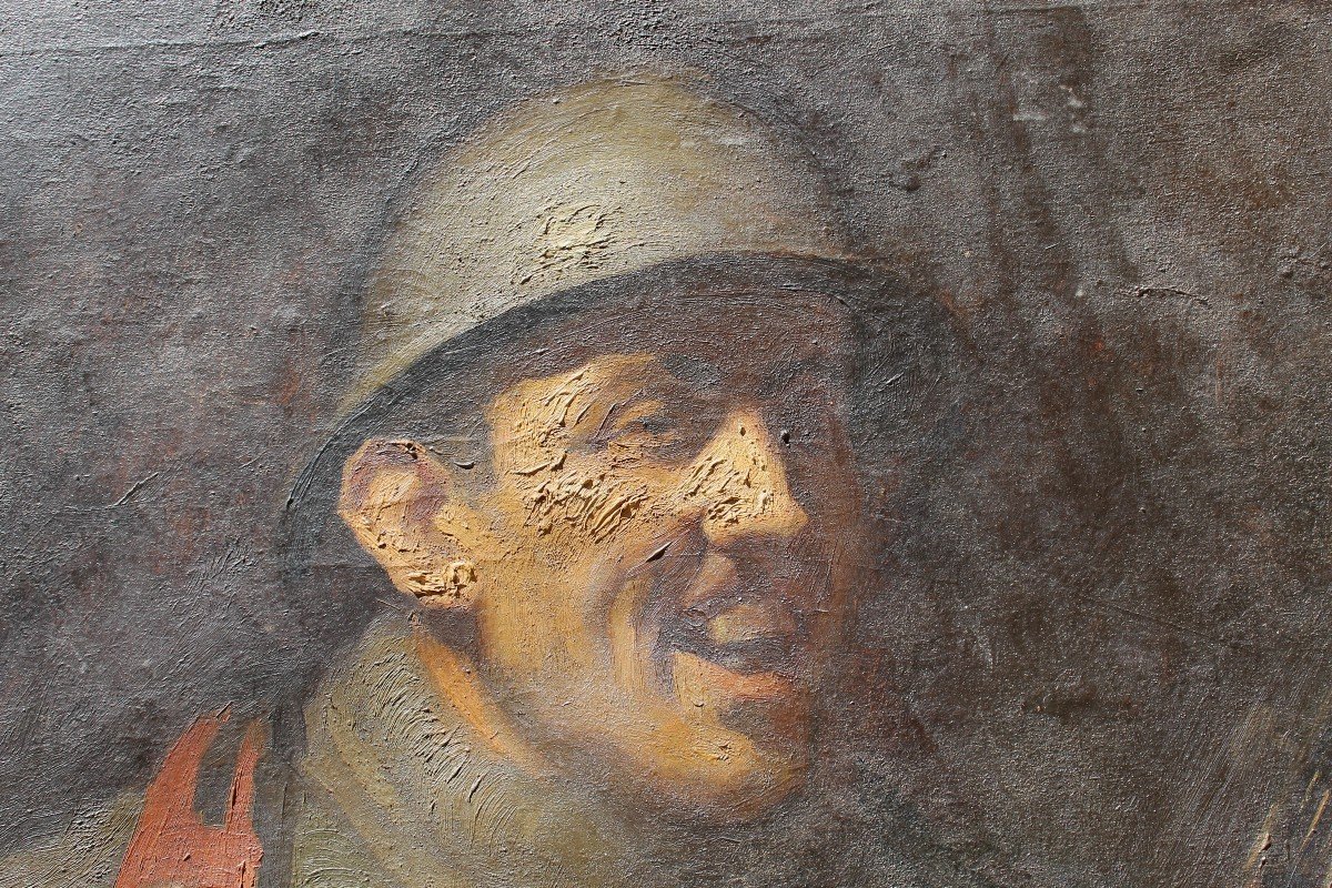 Alcide Davide Campestrini (Trento 1863 - Milano 1940) Canta che la passa - Soldato - Firmato-photo-2