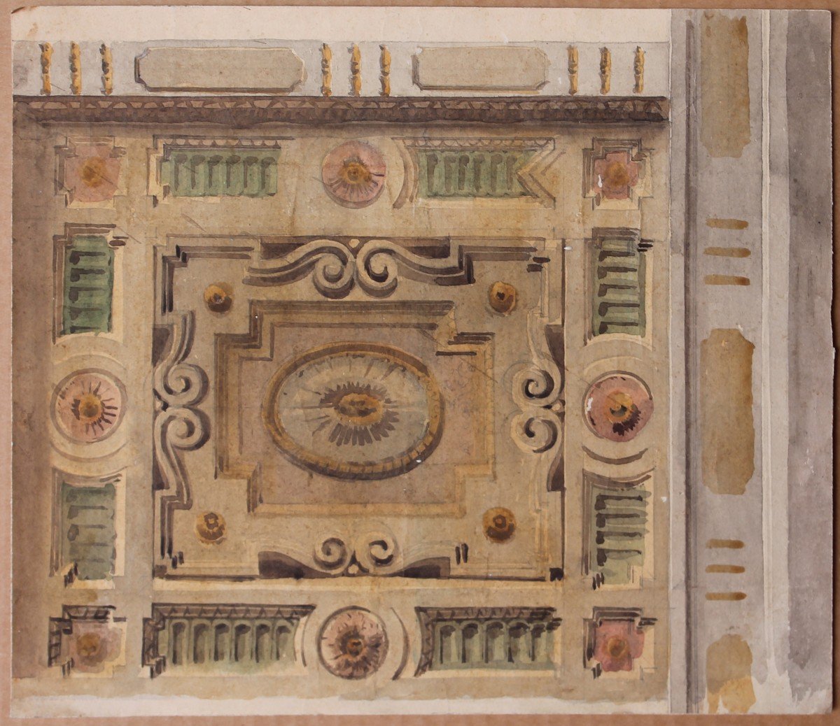 Guido Fiorini - Acquarello -Bologna- Art Deco - Liberty - Progetto Decorazione