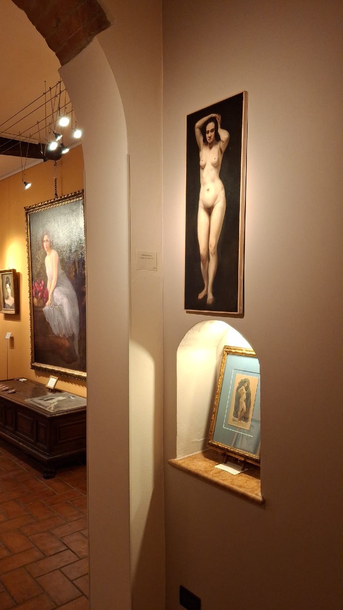 Nudo femminile - Artista Roma del XIX secolo - Acquarello - Roma-photo-3