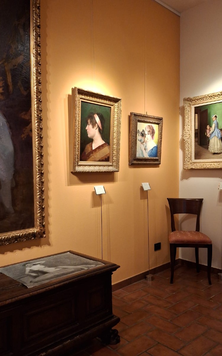 Alfonso Savini - Bologna - Olio su Tela - XIX secolo  -Ritratto di donna di profilo-photo-4