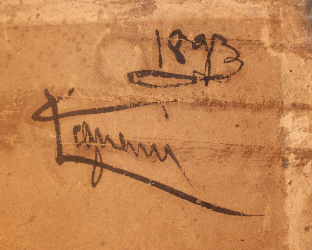 Carlo Legnani - Pastello - XIX secolo - Firmato e datato-photo-2