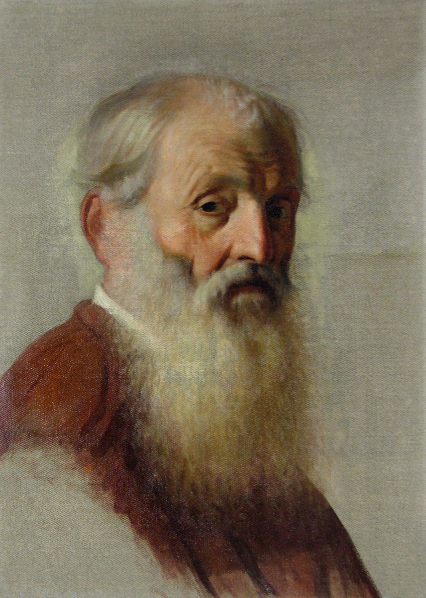 Luigi Busi - Ritratto di uomo anziano - Olio su tela - Bologna