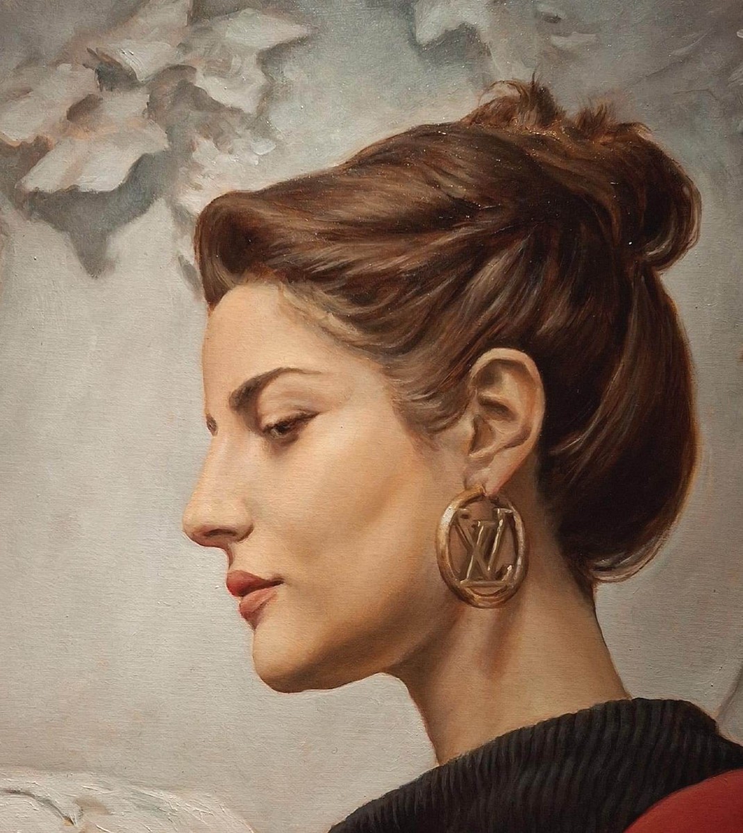 Gianluca Capaldo -  Louis Vuitton - Ritratto femminile - Olio su tela-photo-3