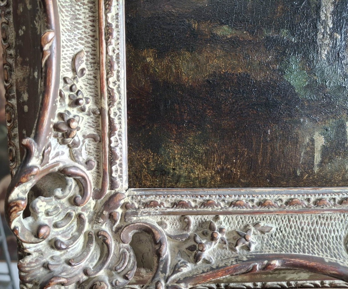 Théodore Rousseau - Scuola di Barbizon - Paesaggio - Firmato-photo-4