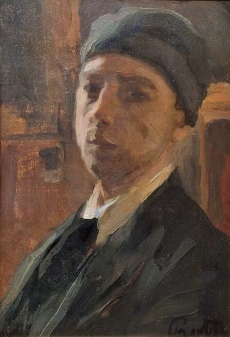 Alfredo Protti - Autoritratto - Bologna - Firmato