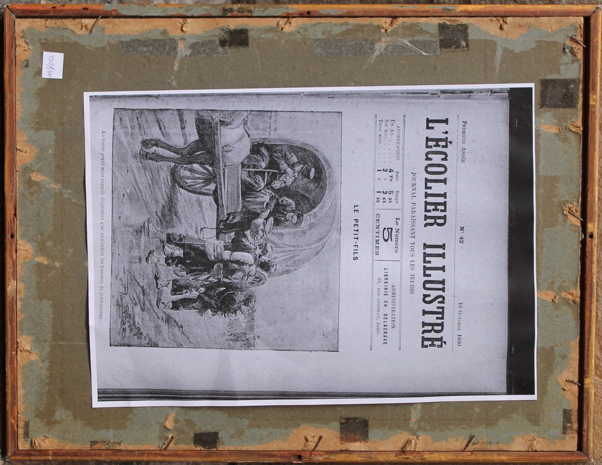 Jules Girardet Soldati Disegno Acquarello Firmato Datato lllustrazione-photo-2