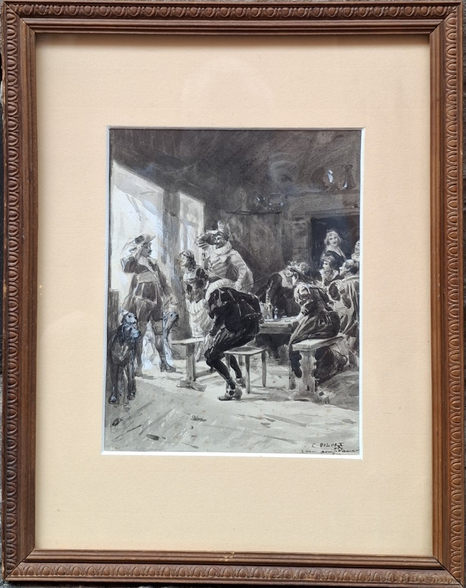 Charles Delort  per il Capitan Fracassa di Gautier Penna Inchiostro Firmato-photo-2