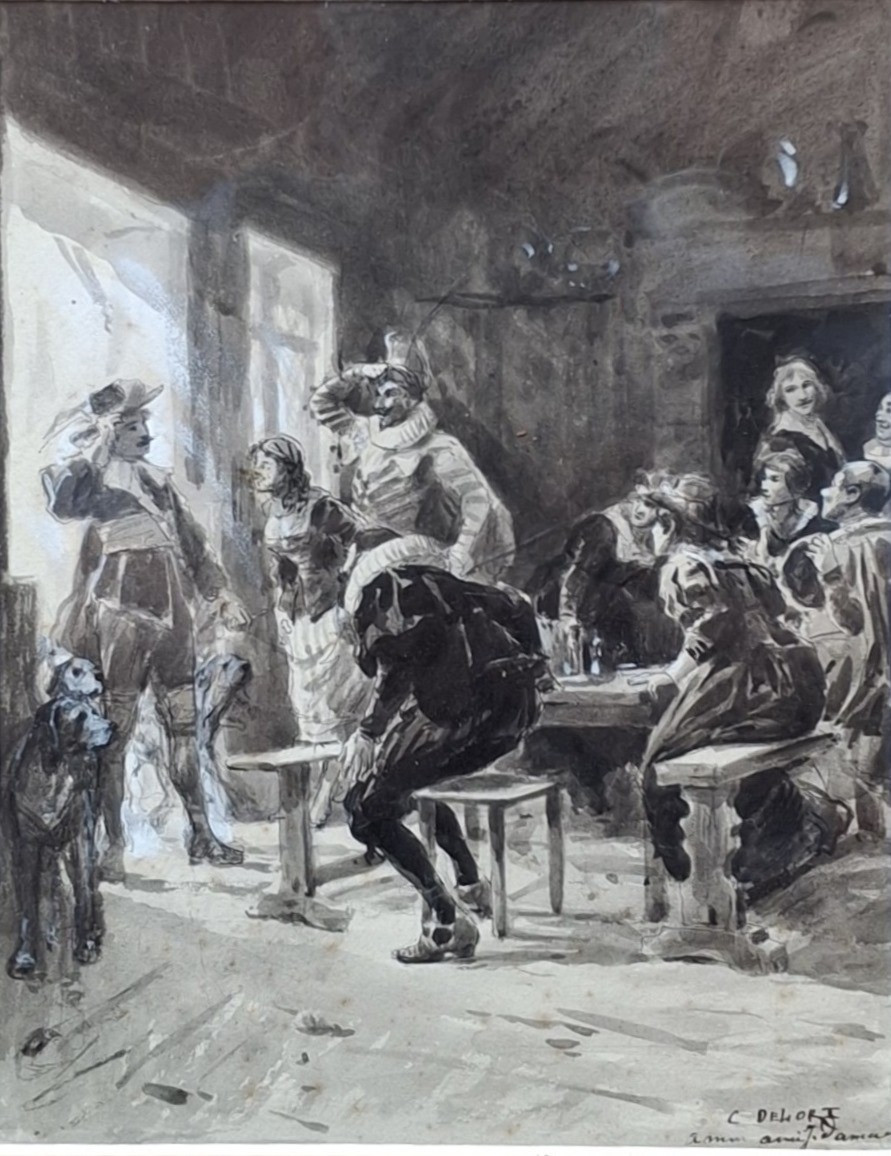 Charles Delort  per il Capitan Fracassa di Gautier Penna Inchiostro Firmato