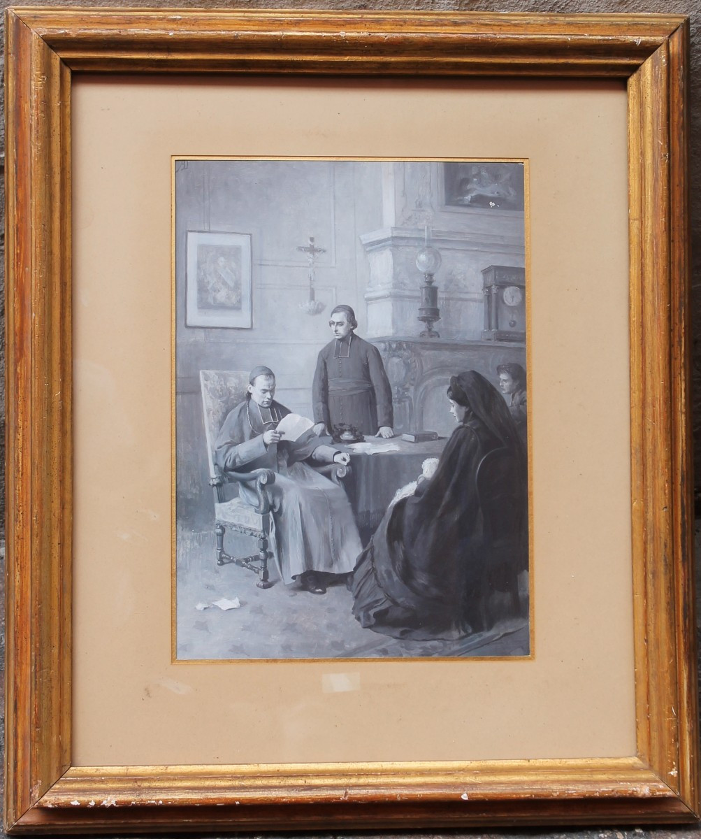 Albert Dawant L'arcivescovo lesse e ... ﻿(da Storia di un crimine, Victor Hugo) Monogrammato