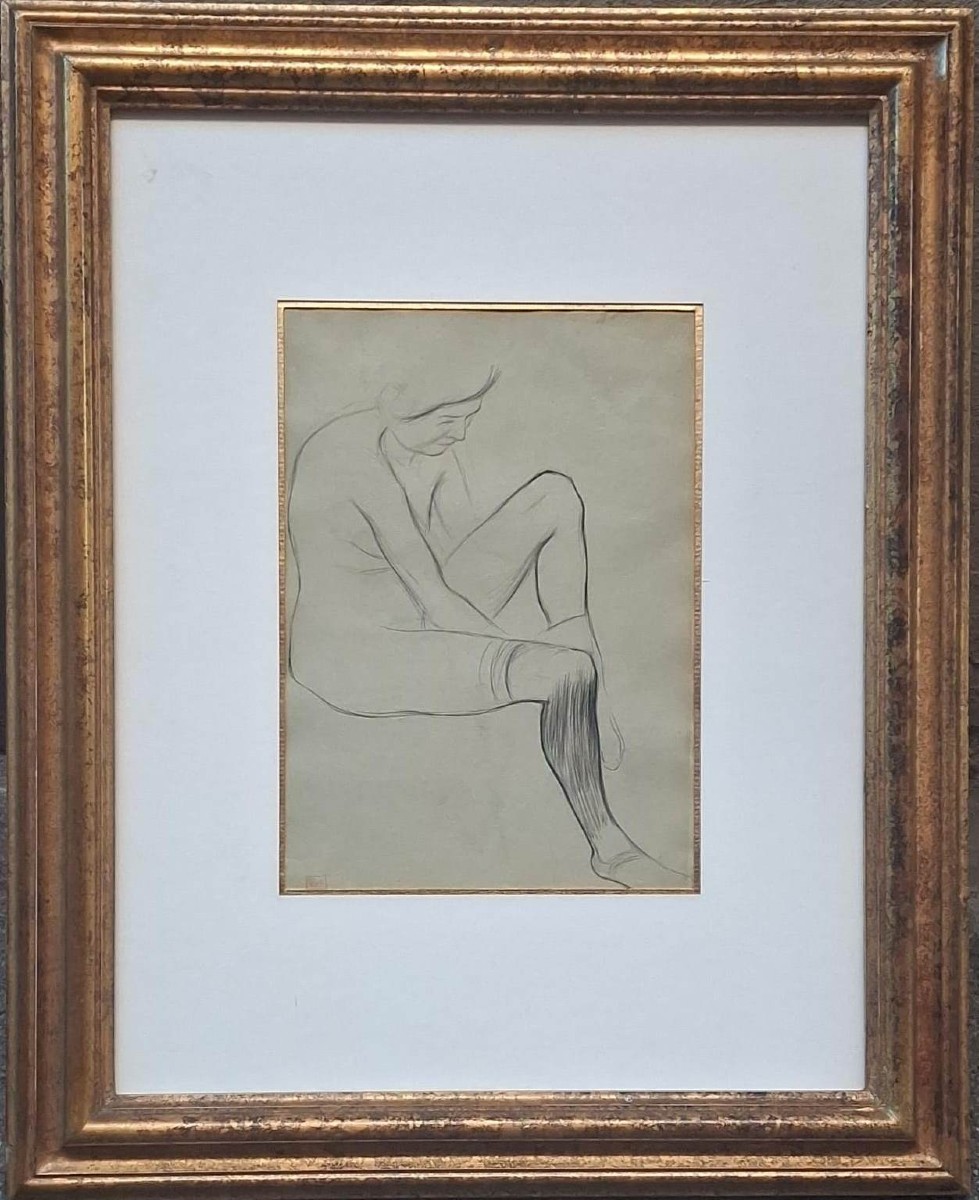 Fernand Piet - Disegno - Firmato - Nudo femminile-photo-2