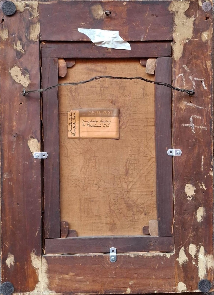 Luigi Serra - La Lettura della Bibbia - Olio su prima Tela - Firmato e datato Roma 1869-photo-4