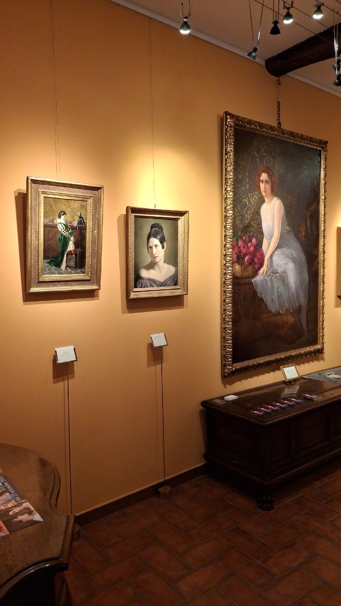 Luigi Serra - La Lettura della Bibbia - Olio su prima Tela - Firmato e datato Roma 1869-photo-2