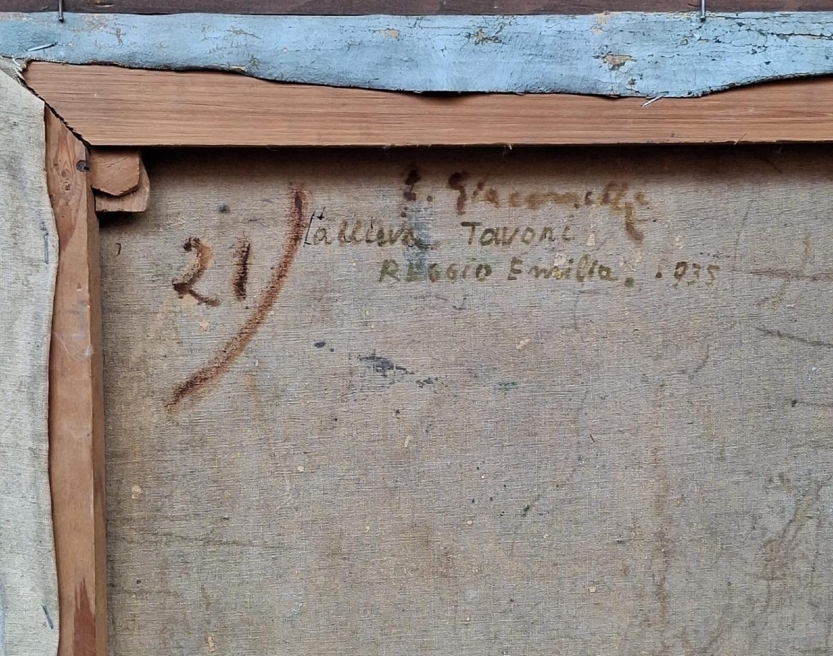 Ferruccio Giacomelli - Bologna - Ritratto dell'allieva Tavoni - Olio su tela - Firmato-photo-3