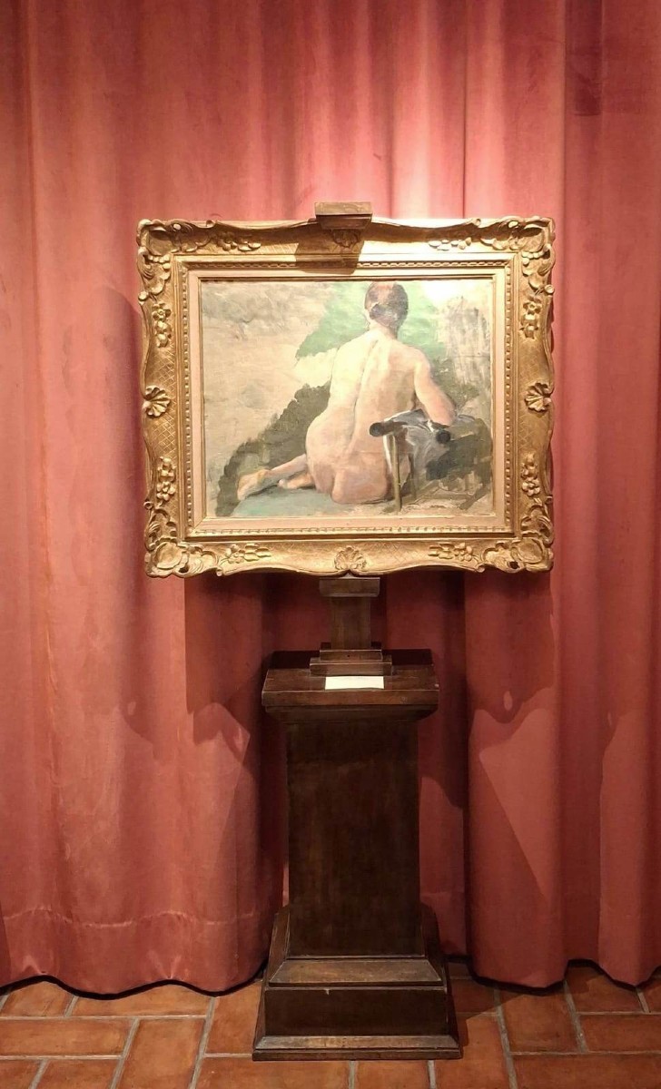 Artista francese del XX secolo - Nudo femminile di schiena-photo-2