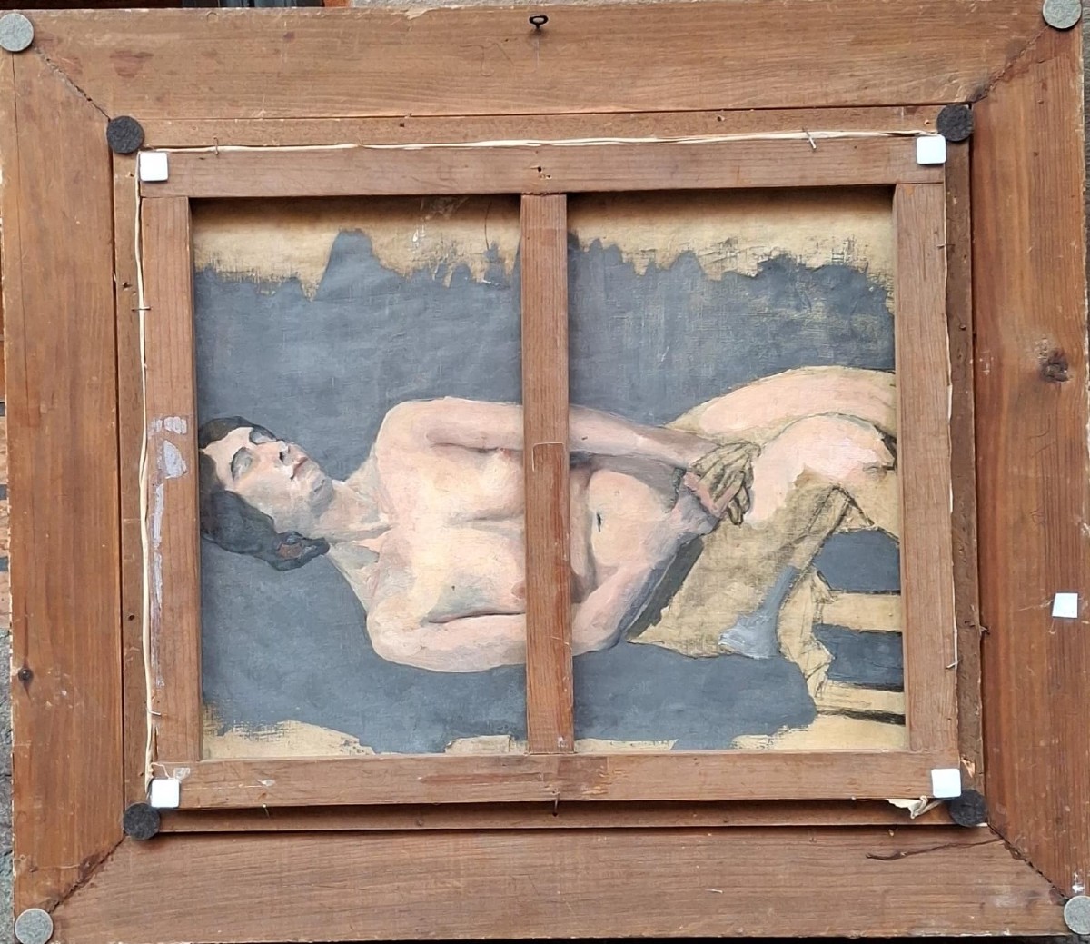 Artista francese del XX secolo - Nudo femminile di schiena-photo-3