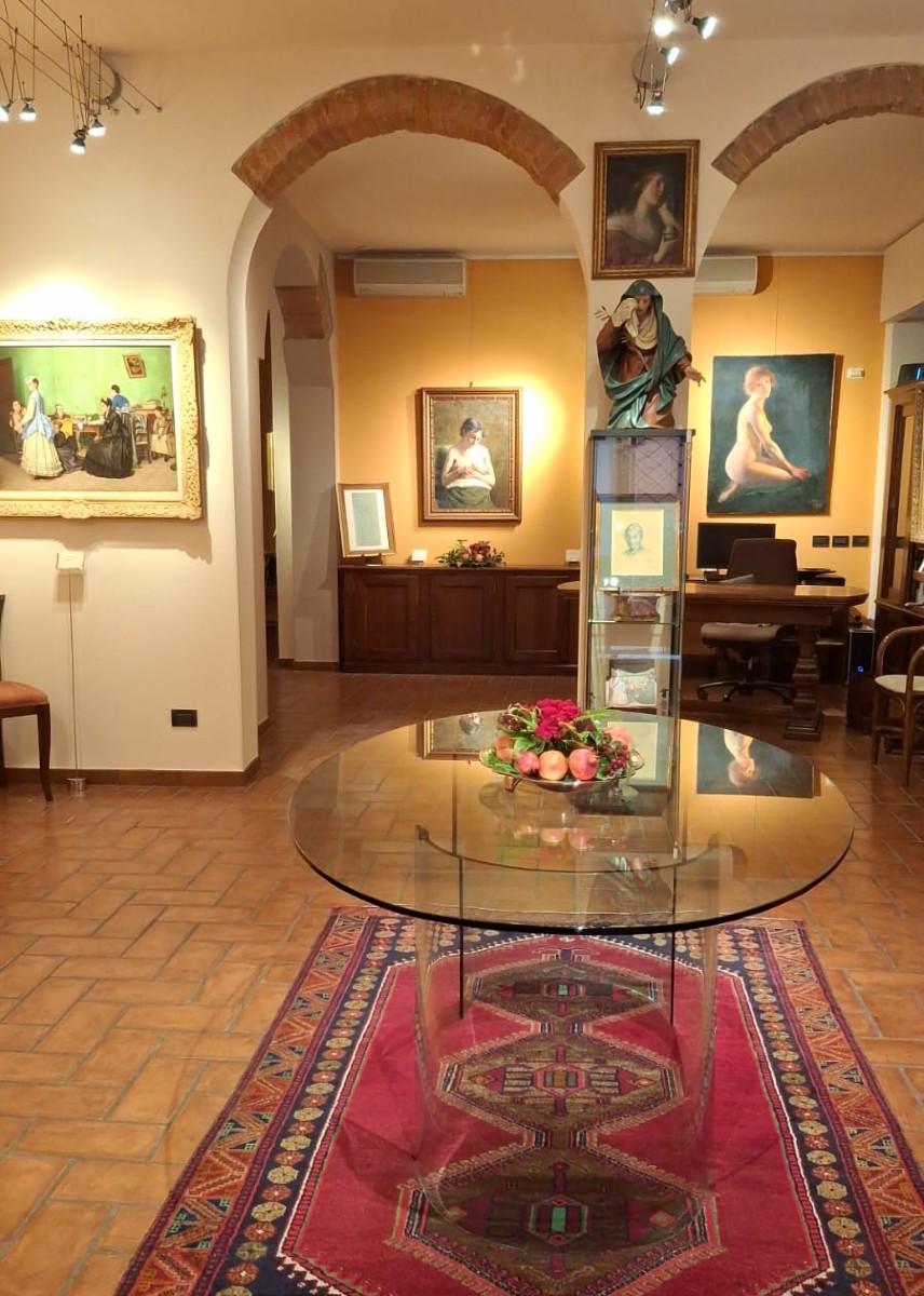 Tanette Otis Bacchi - Autoritratto nudo femminile - Olio su Tela - Firmato -photo-2