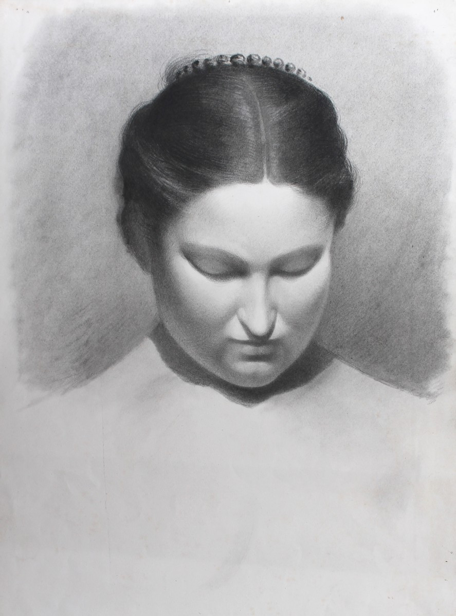 Artista Francese del XX secolo - Ritratto di donna - Disegno