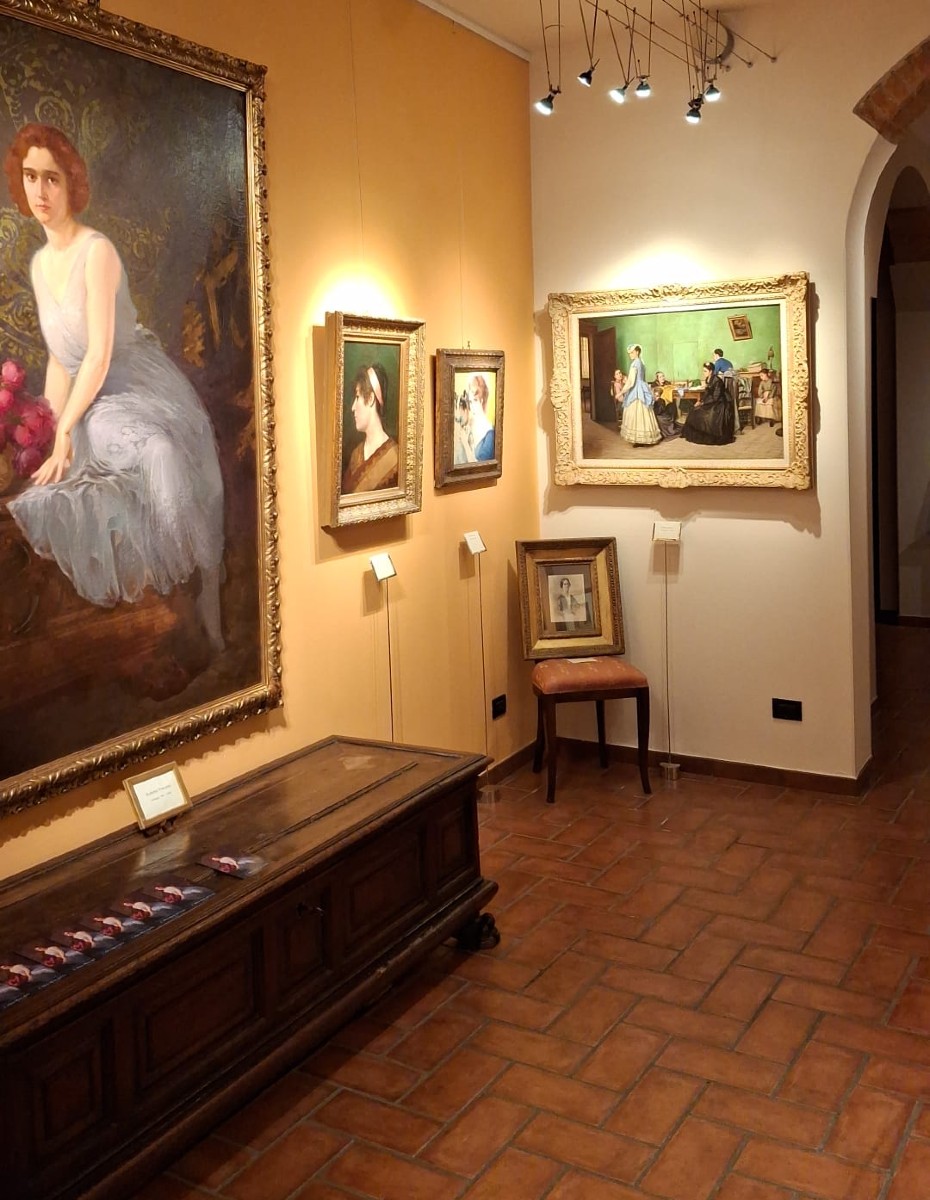 Gaetano Palazzi - La Prova del Vestito - Tela - Firmato - Moda - Macchiaiolo-photo-2