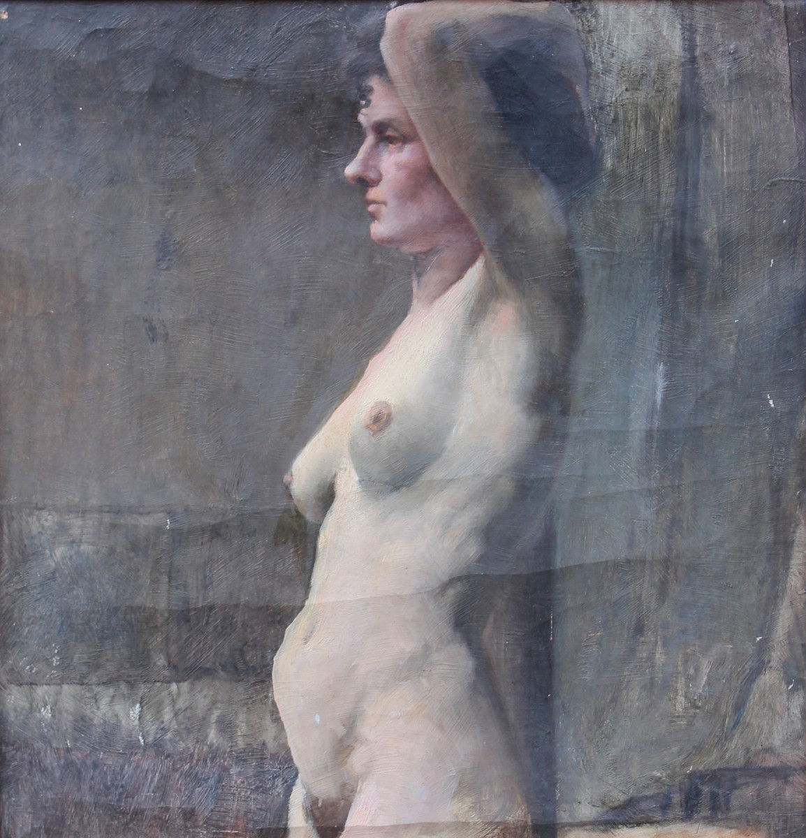 Léonce Fruget - Nudo femminile - Ritratto di donna di profilo - Prima tela