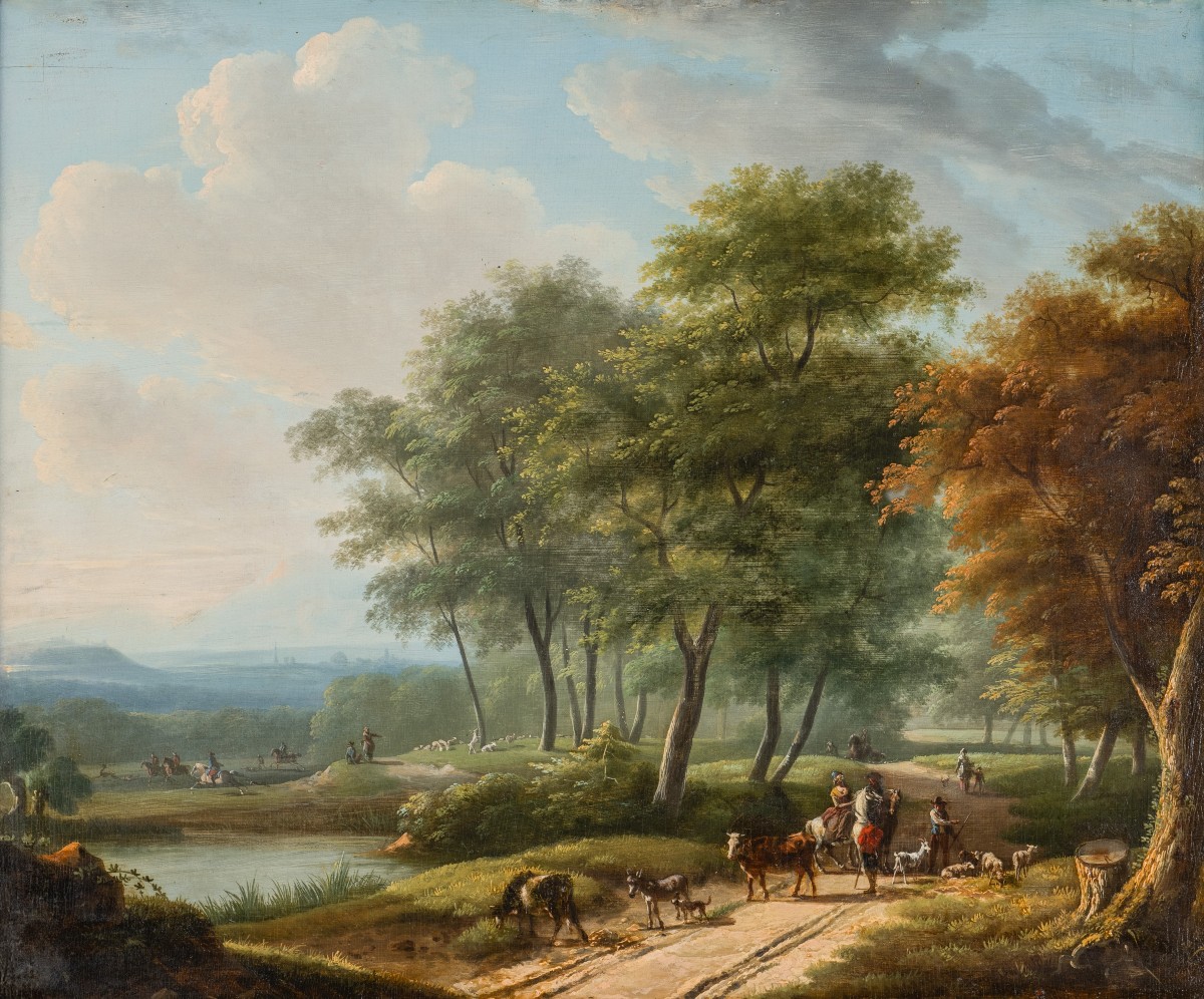 Jean Louis de Marne - Paesaggio - Olio su tavola -photo-2