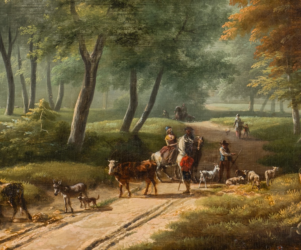 Jean Louis de Marne - Paesaggio - Olio su tavola -photo-3