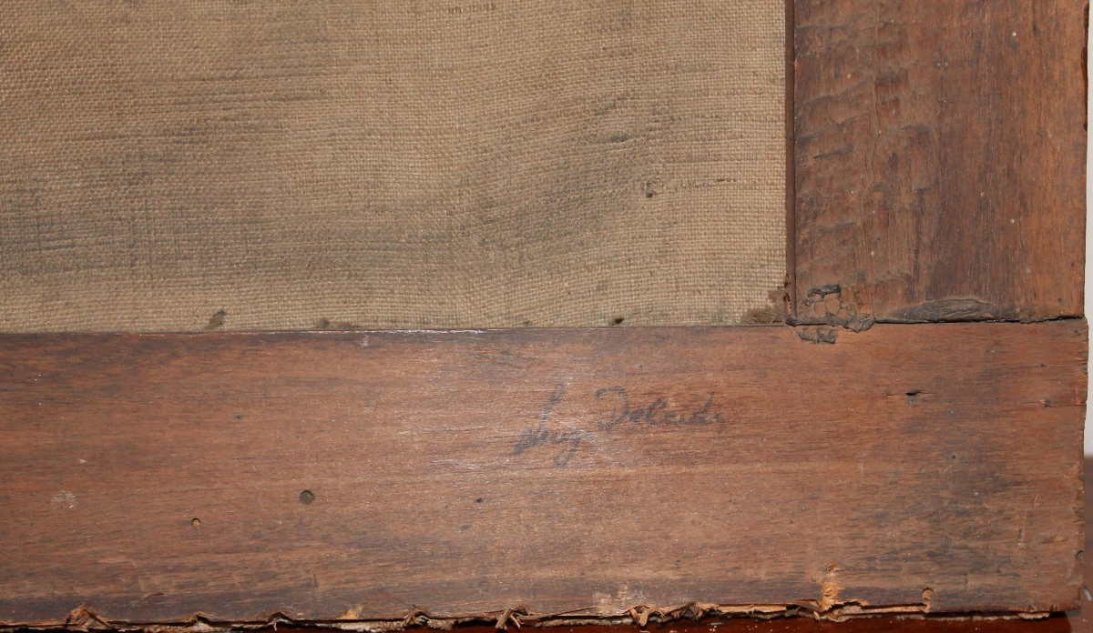 Luigi Deleidi detto il Nebbia - Bergamo - Paesaggio invenale - Firmato - Tempera-photo-3