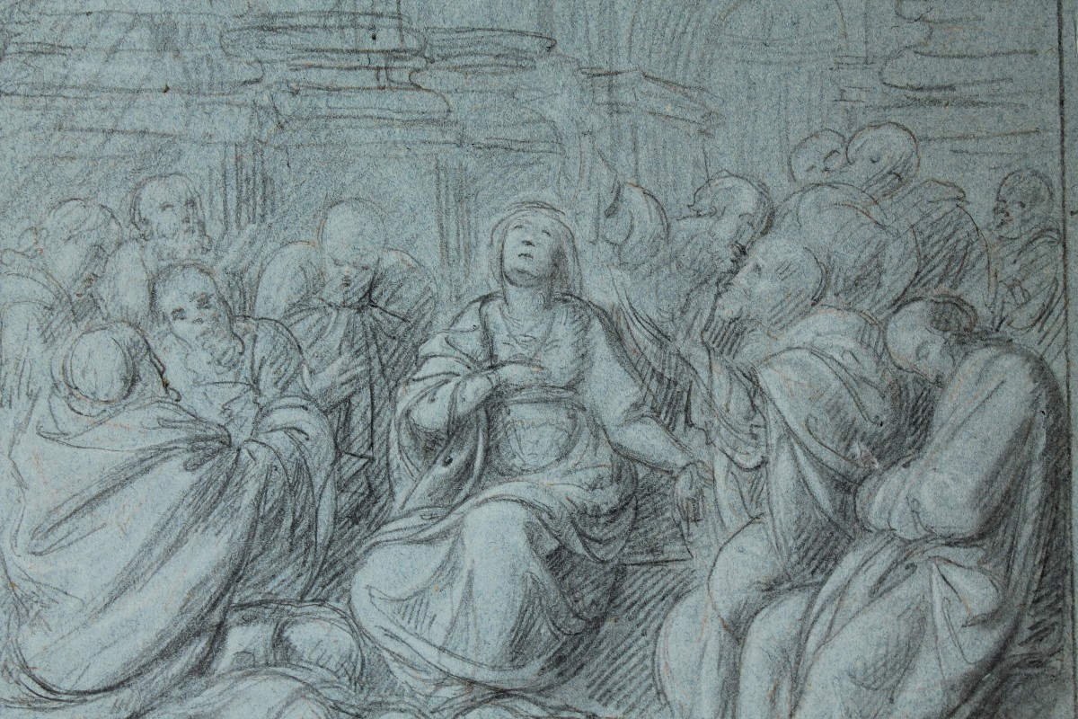 Disegno, Scuola italiana o francese del XVIII secolo, Sedes Sapientiae-photo-2