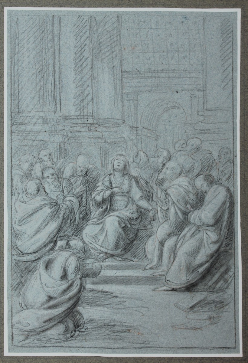 Disegno, Scuola italiana o francese del XVIII secolo, Sedes Sapientiae