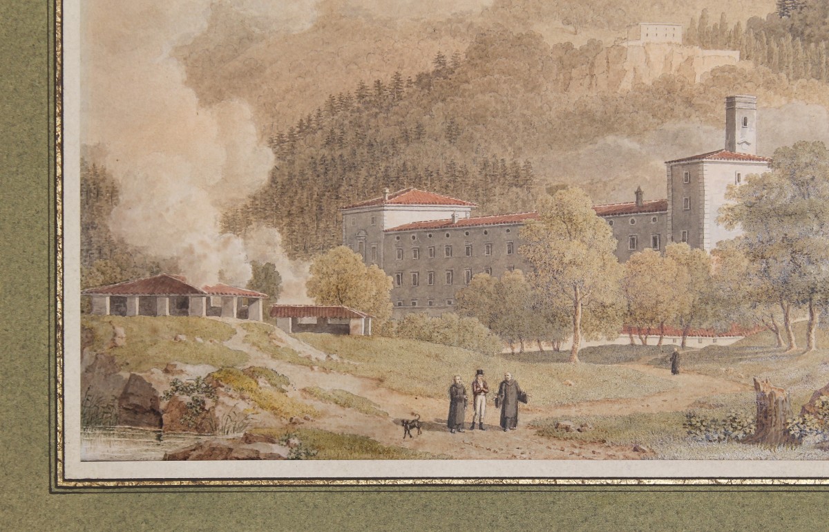 Johann Heinrich Luttringshausen - Abbazia di Vallombrosa - Acquarello-photo-2