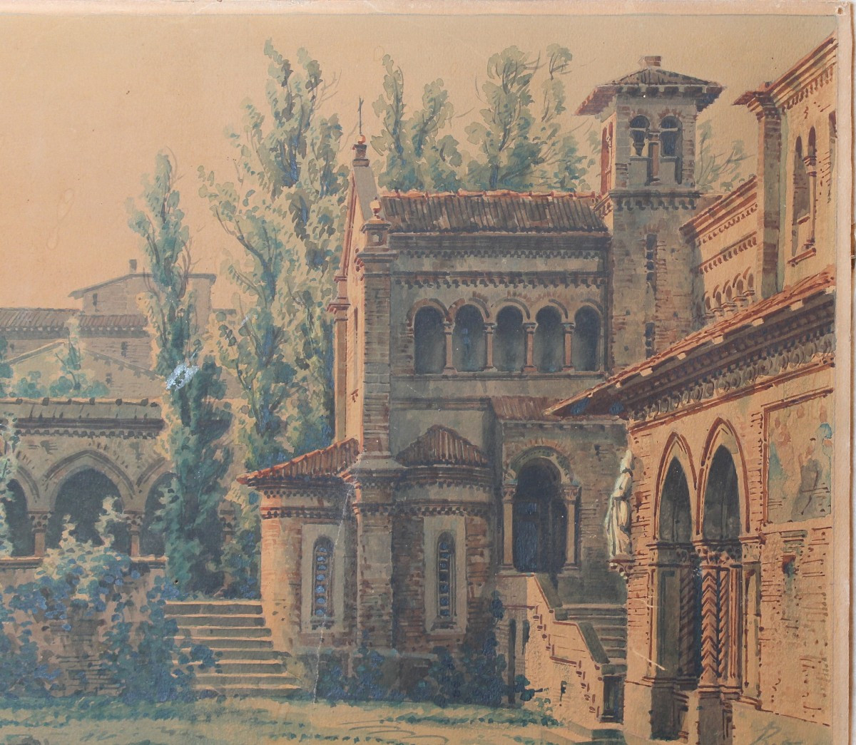 Vittorio Rota - Scenografia - Scenografo - Acqurello - Firmato e datato - La Scala Milano-photo-3