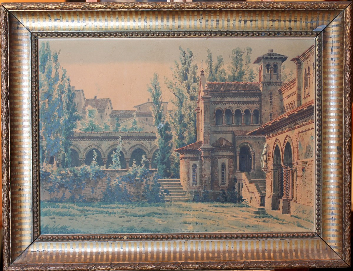 Vittorio Rota - Scenografia - Scenografo - Acqurello - Firmato e datato - La Scala Milano-photo-1