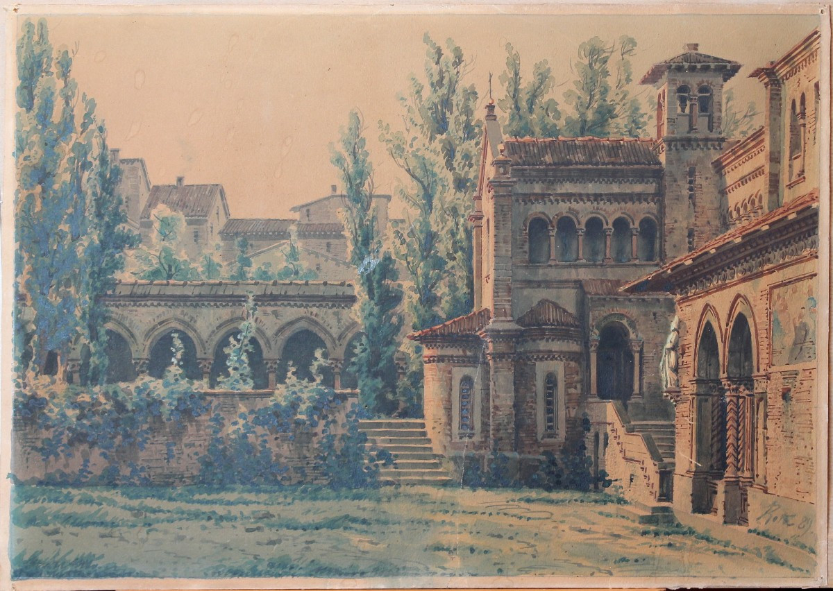 Vittorio Rota - Scenografia - Scenografo - Acqurello - Firmato e datato - La Scala Milano