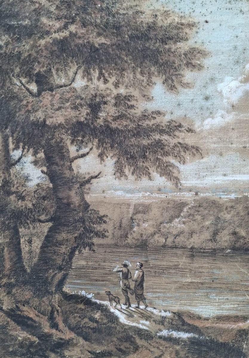 cerchia di Gaspard Dughet - Roma - XVIII secolo - Paesaggio-photo-3