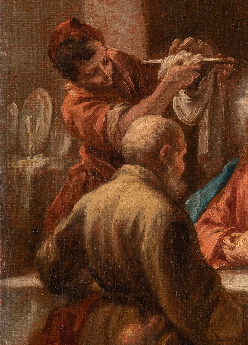 Giuseppe Varotti - Bologna - olio su prima tela – La Cena in Emmaus – Cornice originale