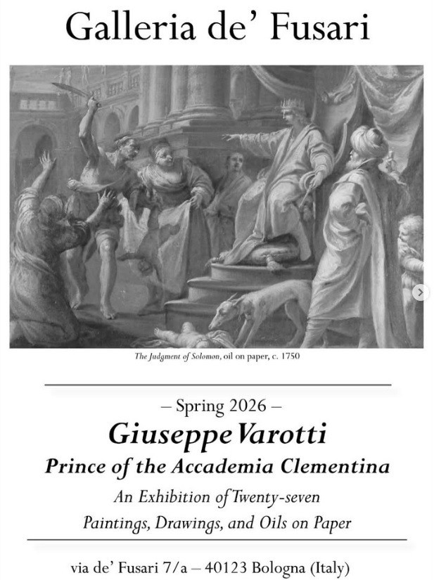 Giuseppe Varotti - Bologna - olio monocromo su carta - Il giudizio di Salomone - Settecento-photo-3