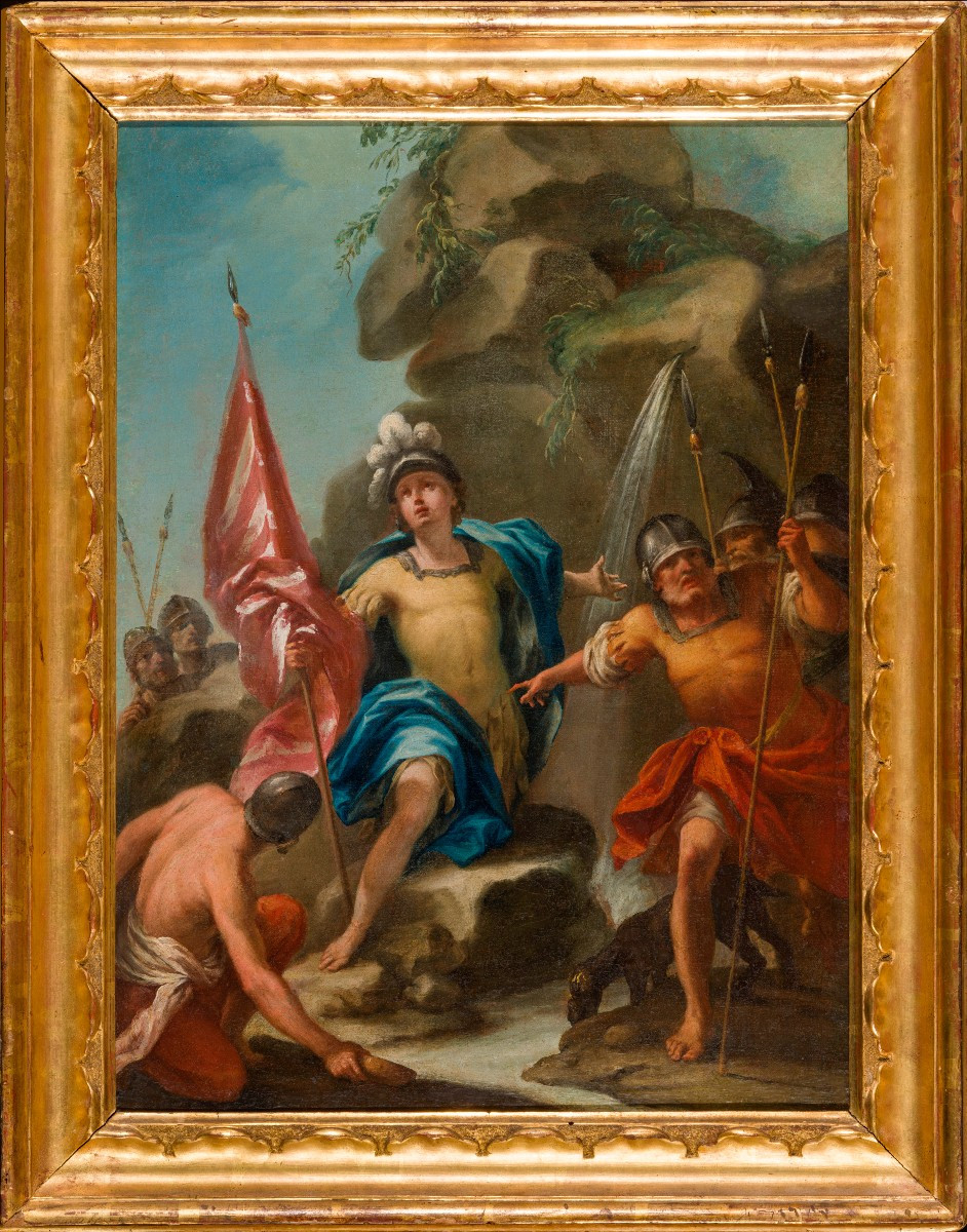 Giuseppe Varotti - Bologna - olio su tela – Il miracolo di san Venanzio – Cornice originale-photo-2