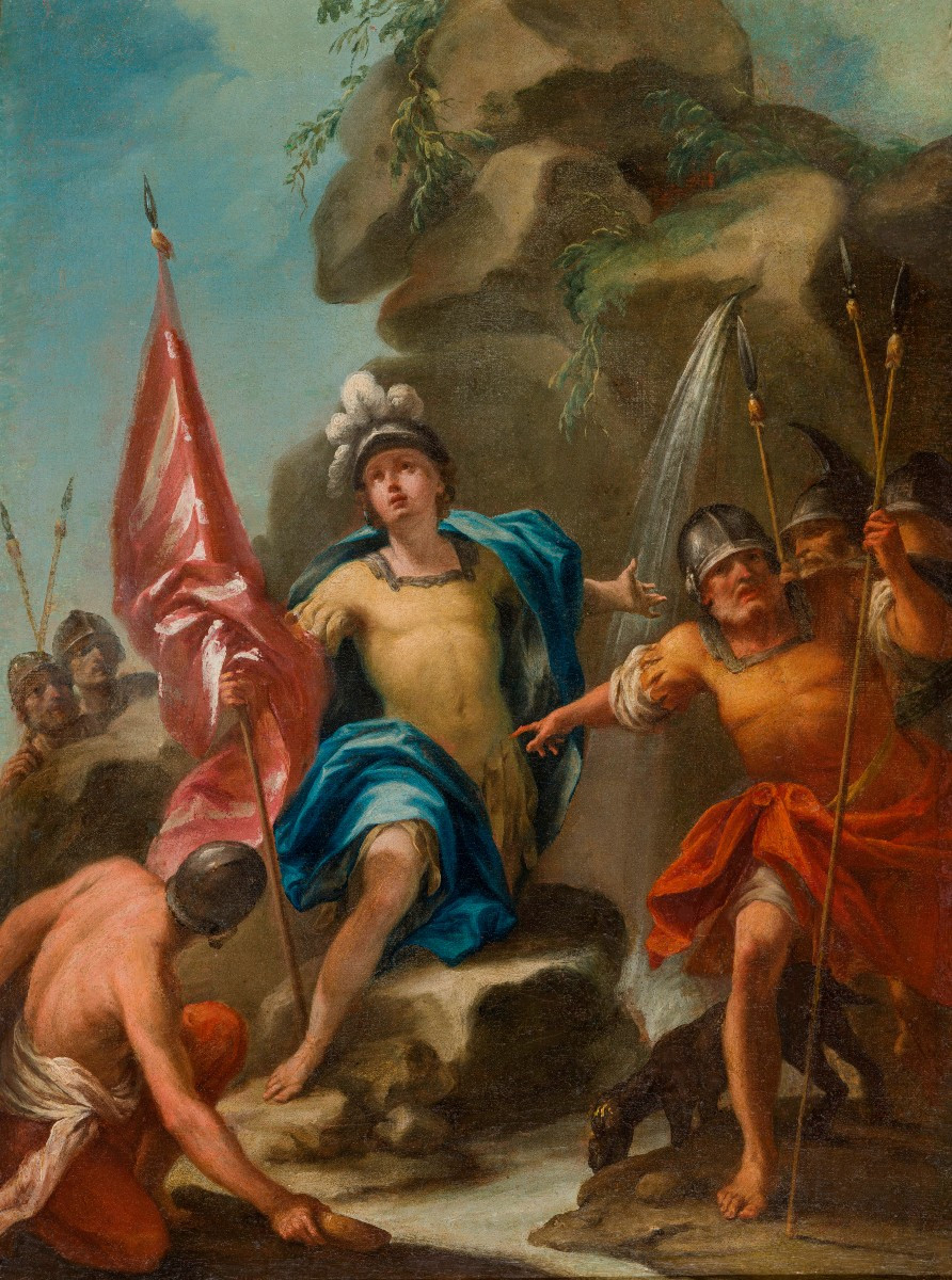 Giuseppe Varotti - Bologna - olio su tela – Il miracolo di san Venanzio – Cornice originale