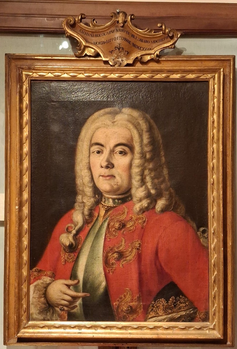 Francesco Gamma - Ritratto di Bolognini - XVIII secolo - Bologna - Prima tela cornice originale-photo-2