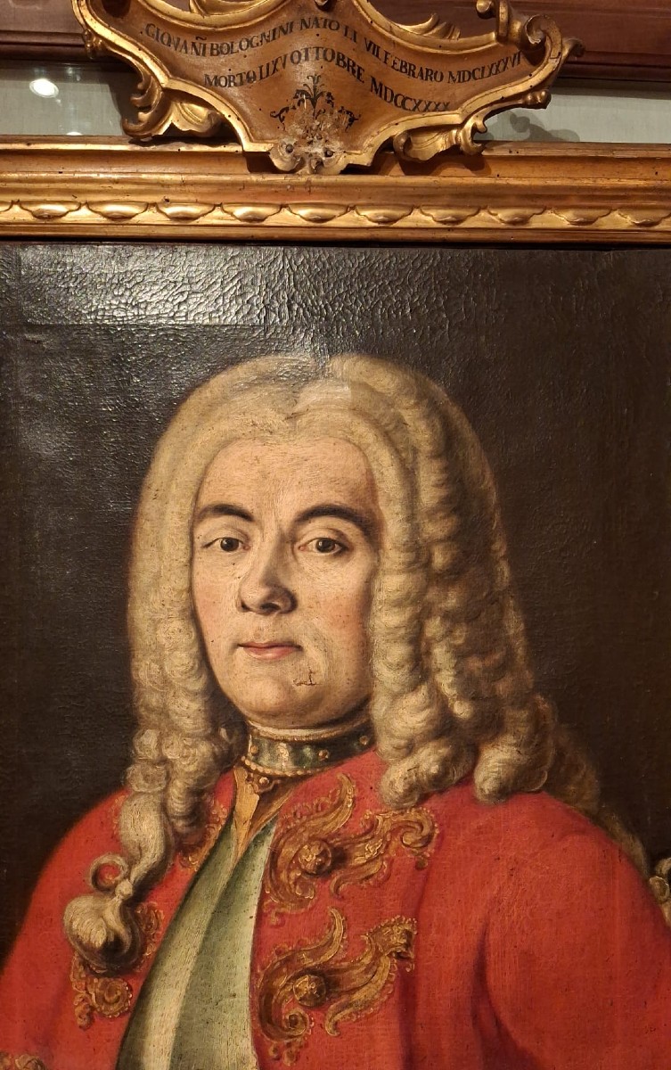 Francesco Gamma - Ritratto di Bolognini - XVIII secolo - Bologna - Prima tela cornice originale