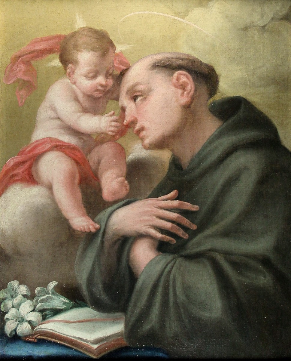 Giuseppe Varotti - Sant'Antonio con il Bambino - olio su tela - Bologna