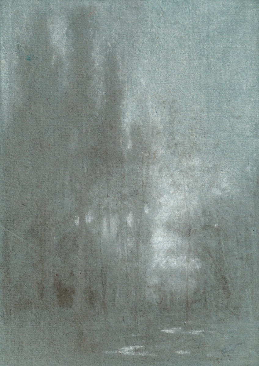 Coriolano Vighi - Disegno - Paesaggio nel sottobosco - Firmato 