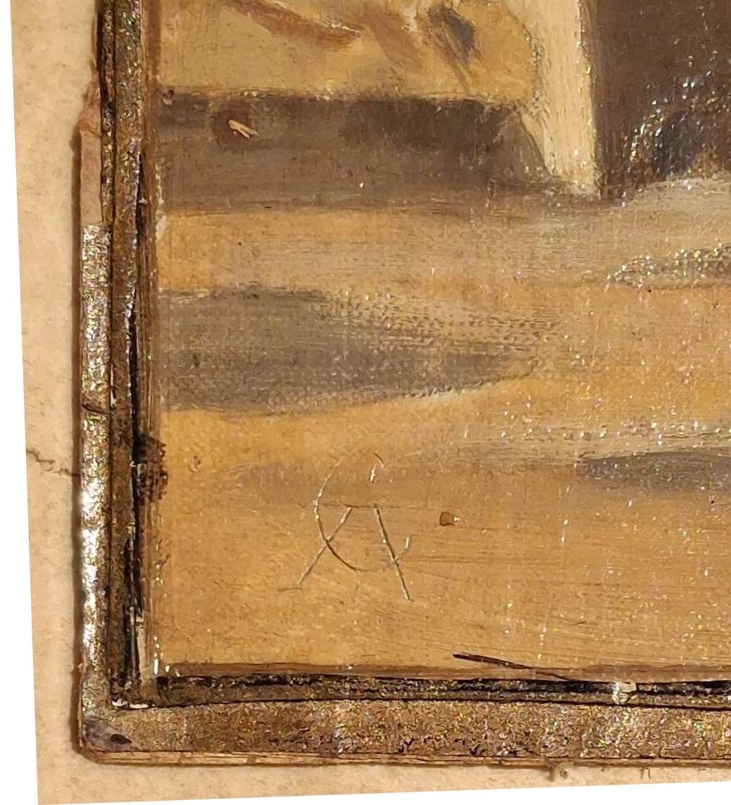Henri Dutzschold - olio su carta - veduta orientalista - firmato - allievo di Gerome-photo-3