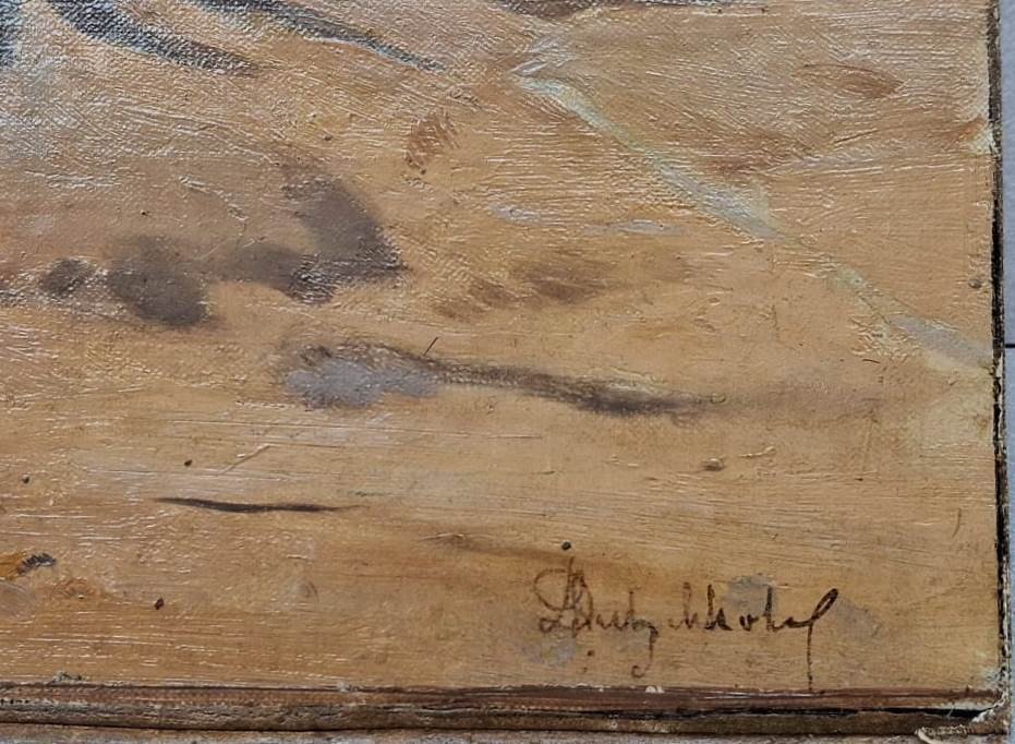 Henri Dutzschold - olio su carta - veduta orientalista - firmato - allievo di Gerome-photo-1