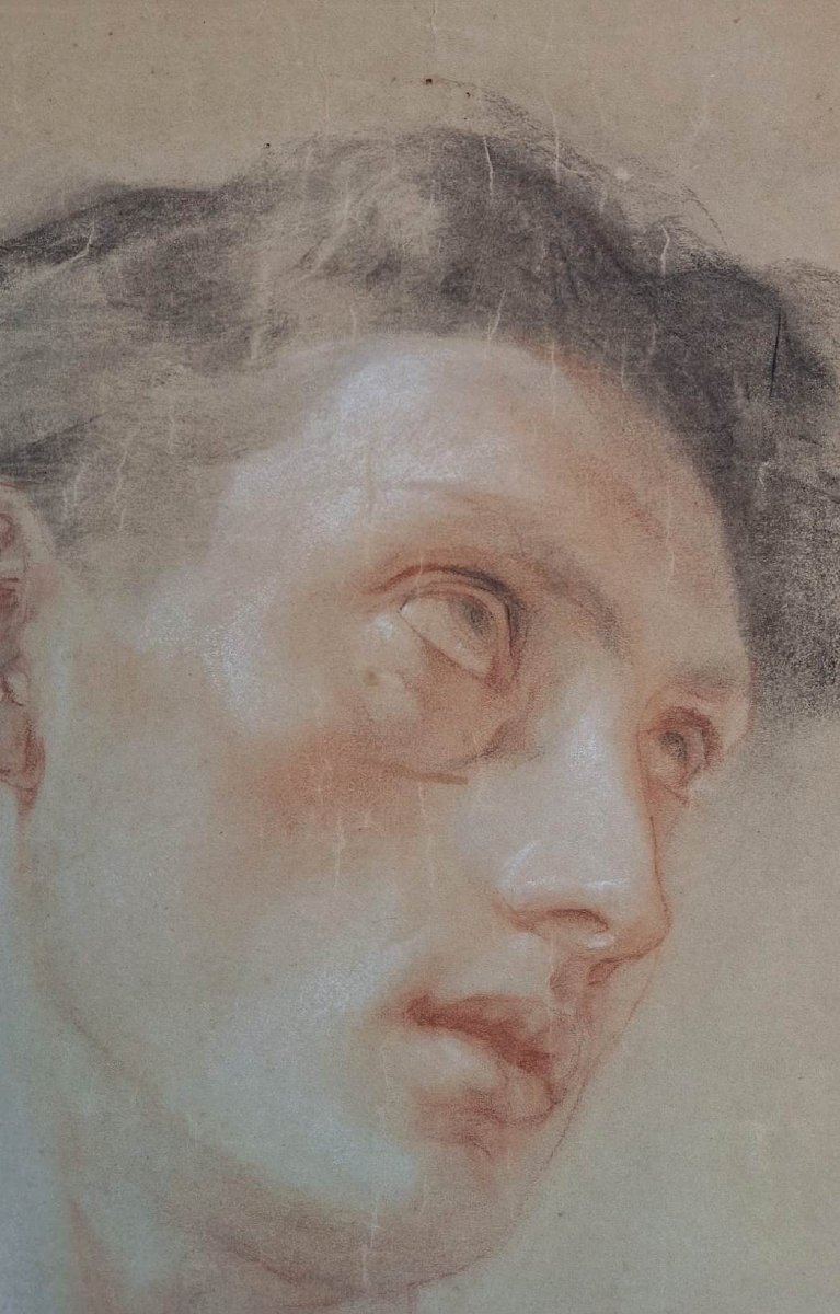 Disegno - Testa di giovane uomo - Inizio XX secolo-photo-2