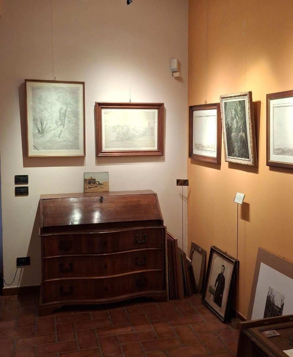 Jean Achille Benouville - Paesaggio - Disegno - Ottocento - XIX secolo-photo-3