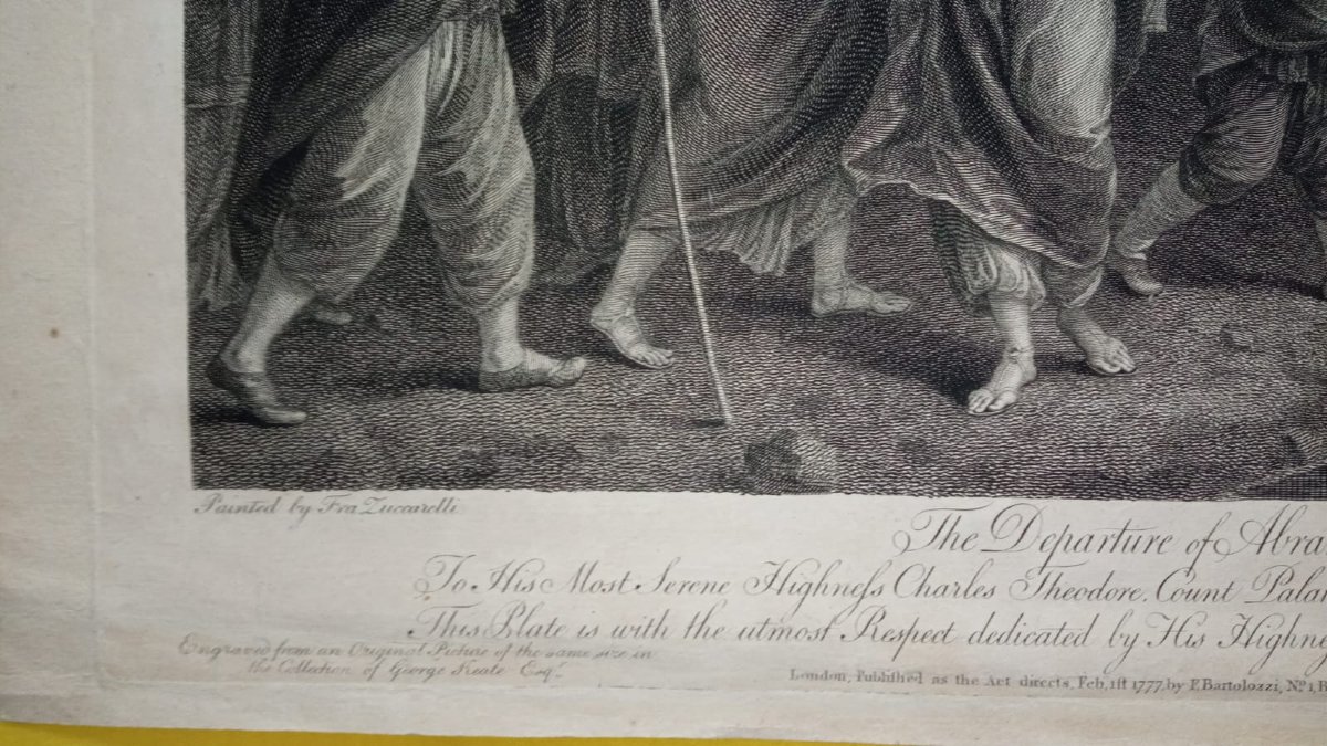 Francesco Bartolozzi da Zuccarelli - la Partenza di Abramo e Lot per l'Egitto - -photo-3