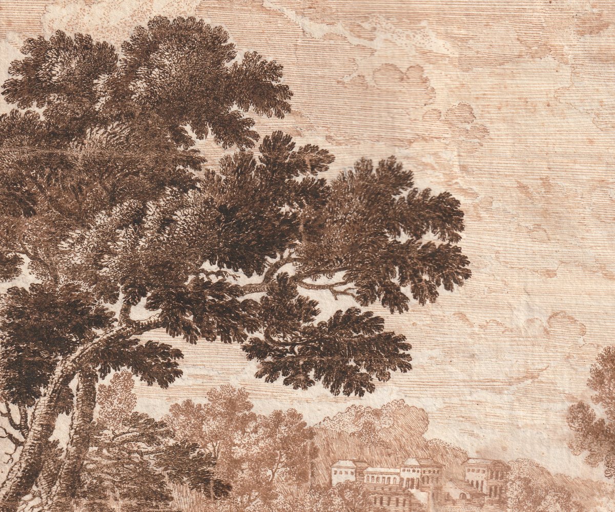 Disegno - Paesaggio e figure - Artista fiammingo italianizzante - fine XVII inizio XVIII secolo-photo-2