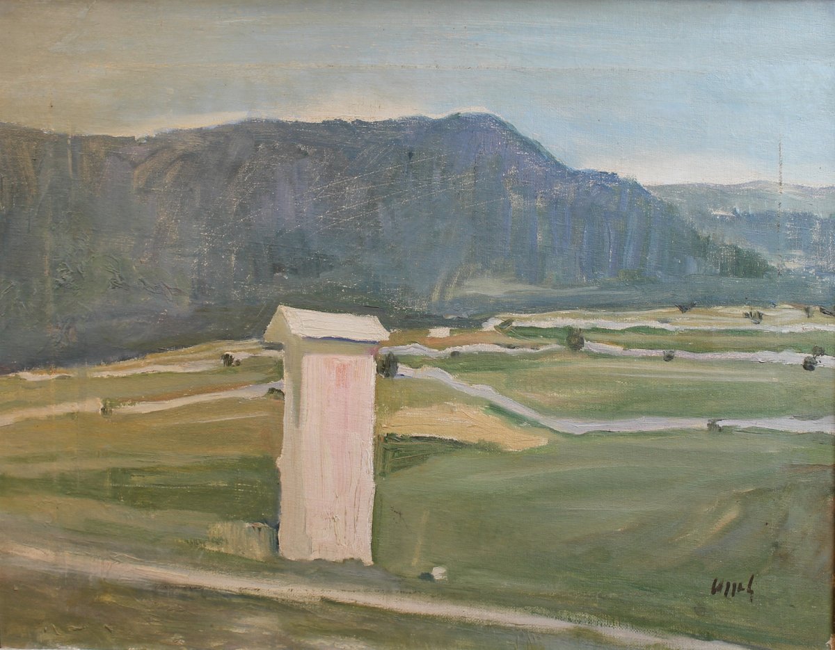 Mario Pozzati - Paesaggio a Asiago - Tela - Firmato