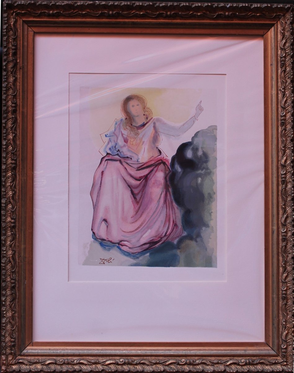 SALVADOR DALì  LA DIVINA COMMEDIA - PARADISO - DUE XILOGRAFIE ORIGINALI FIRMATE-photo-2